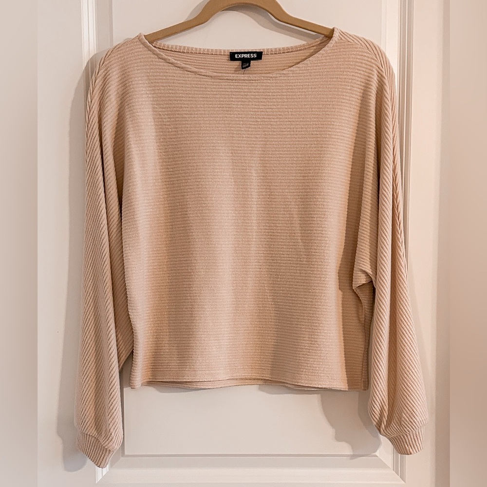 NWT Express Light Beige Knit Top - Size XXS